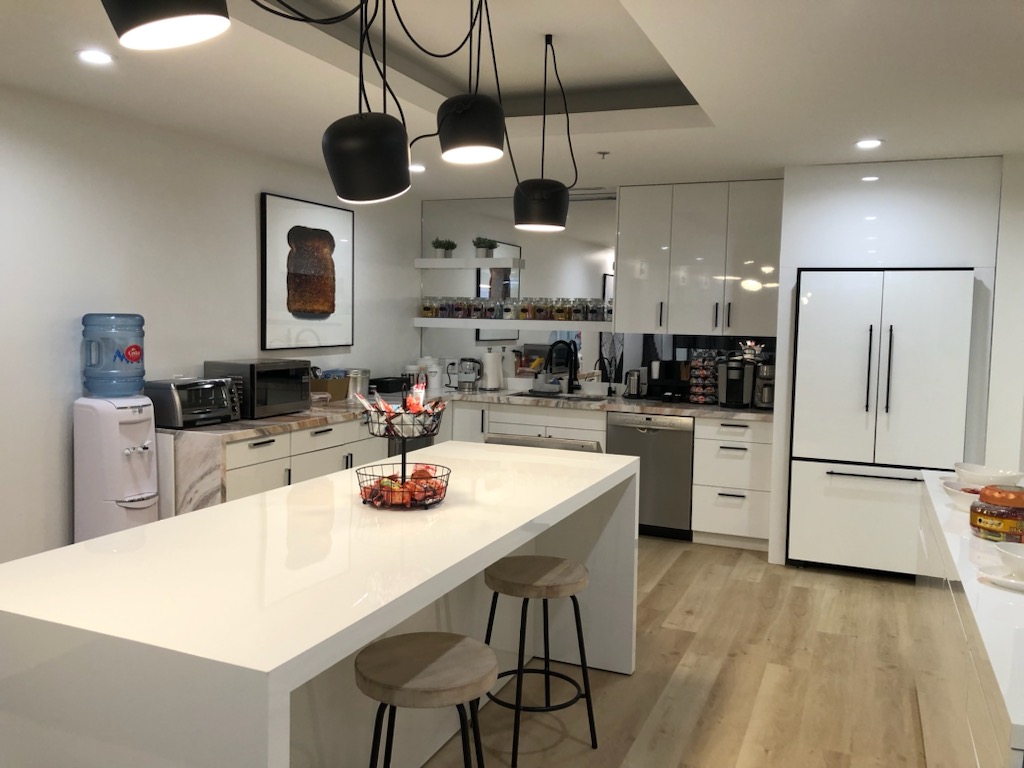Custom commercial kitchen millwork built by Leewood Finishing